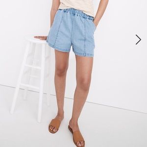 Madewell denim easy pull-on shorts, size M, NWT
